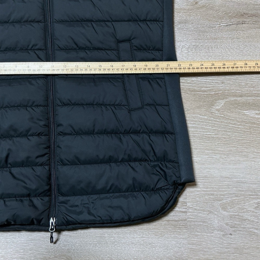 New Balance Puffer Vest Women Large Black Full Zip Hoodie Pockets NWT - Picture 15 of 16
